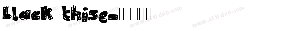 black thise字体转换